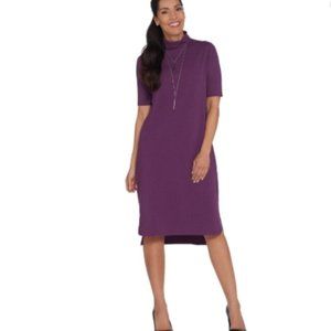 H by Halston Essentials Turtleneck Midi Dress